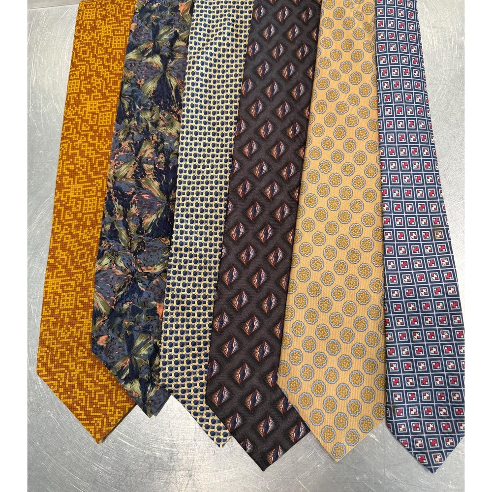 6 vintage neck ties silk mixed for crafting or evening out